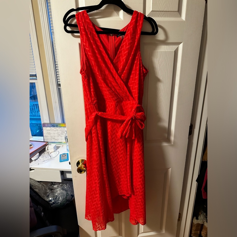 Tommy Hilfiger Coral High Low Wrap Dress